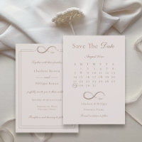 Unendliche Liebe Rosa Kalender Save the Date Hochz