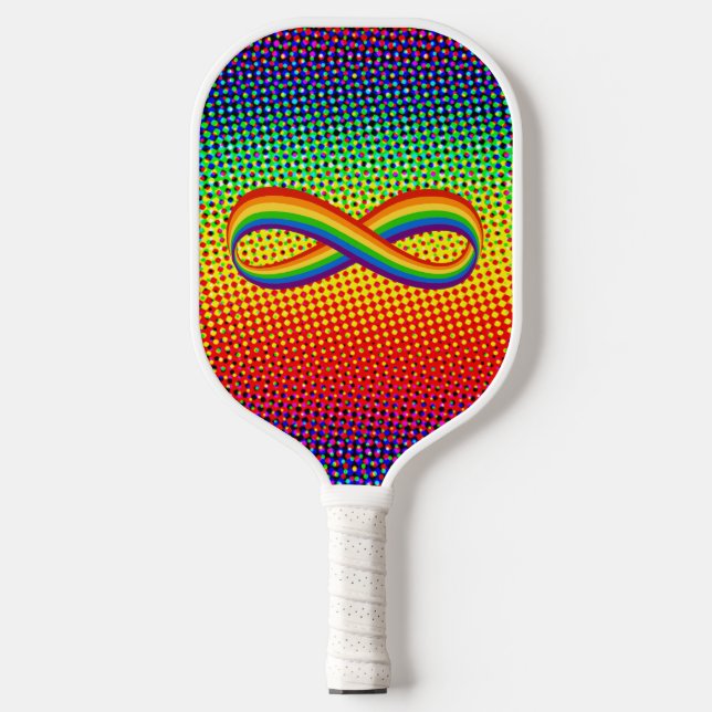 Unendliche Liebe Symbol Rainbow Cool Unendlichkeit Pickleball Schläger (Vorderseite)
