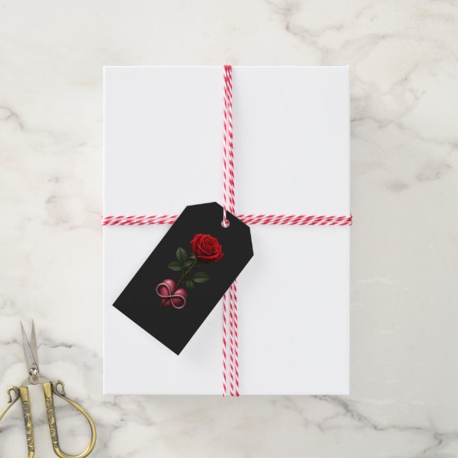 Unendliche Liebesrose Geschenkanhänger (Mit Garn)