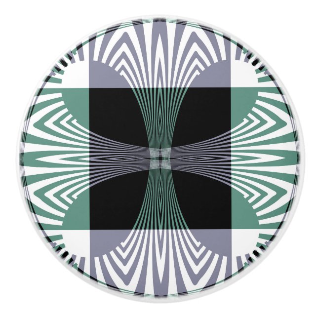 Unendliche Mirage aus Vierblättrigem Glas Shine Ma Keramikknauf (Vorderseite)