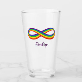 Unendliche Rainbow-Liebe Symbol Benutzerdefinierte Glas