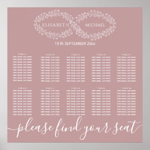 Unendliche staubige Rose botanisch romantisch eleg Poster