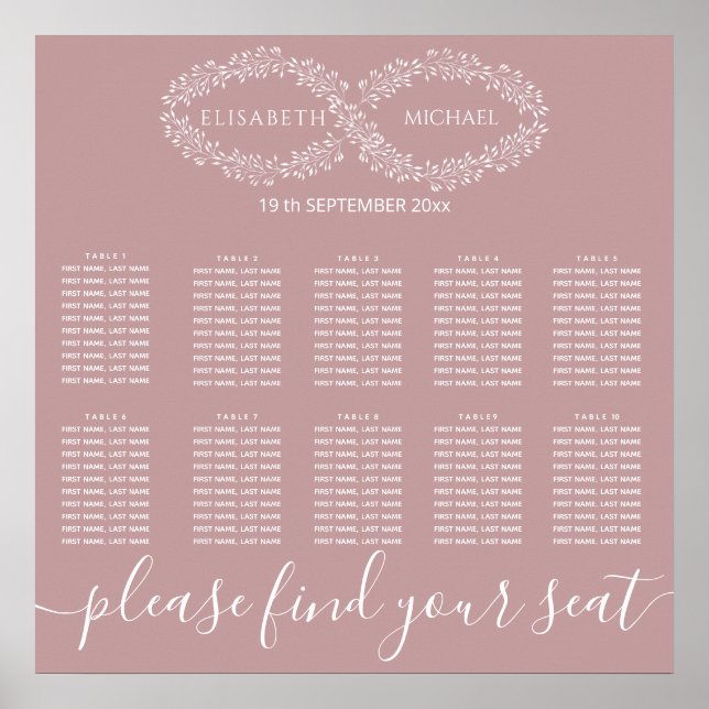 Unendliche staubige Rose botanisch romantisch eleg Poster (Vorne)