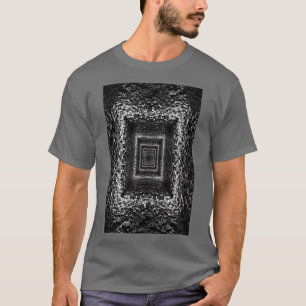 Unendliche Tiefe - Schwarz Weißer Würfeltunnel T-S T-Shirt