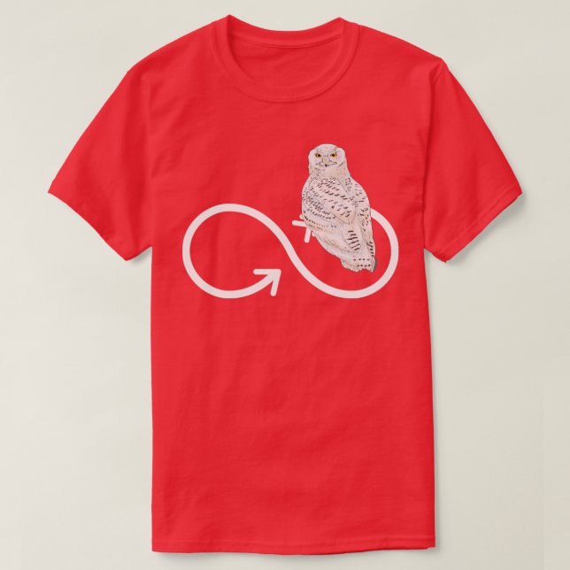 Unendliche Vogelscheule im Wald Tierschaf T-Shirt (Design vorne)