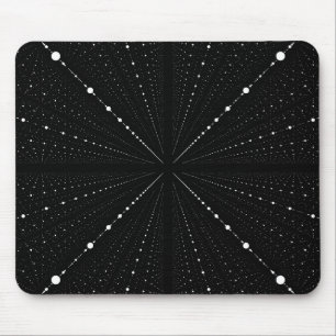 Unendliche Weltraumpunkte - Schwarz- Mousepad