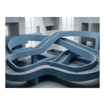 Unendlicher architektonischer Pfad Geometrische Wa