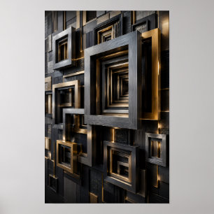 Unendlicher architektonischer Rahmen Poster