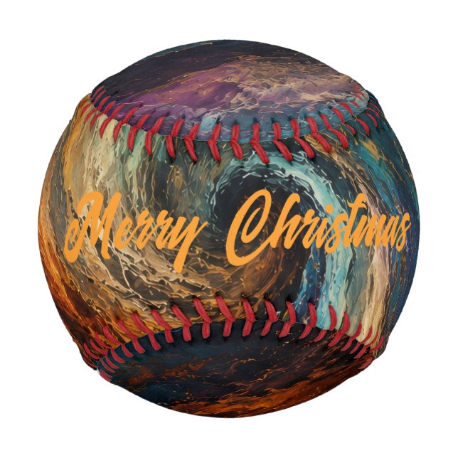 Unendlicher Vortex | Abstrakt Baseball (Rückseite)