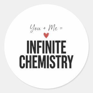 Unendliches Chemie-Sticker-Geschenk für Wissenscha Runder Aufkleber