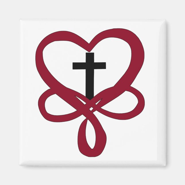Unendliches Christliches Kreuz Magnet (Vorne)