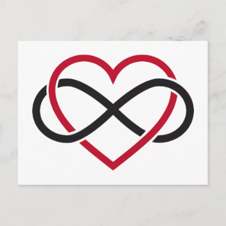 Unendliches Herz, nie endende Liebe Postkarte
