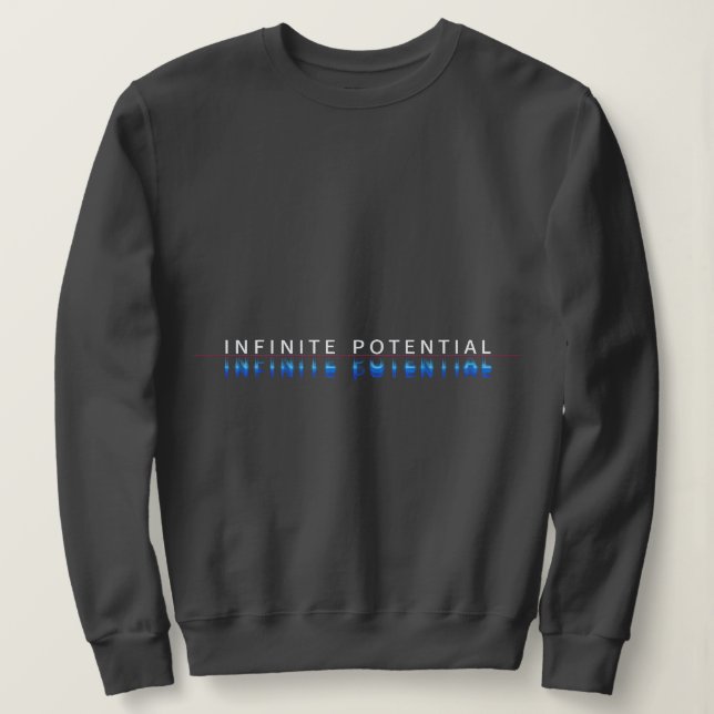 Unendliches Potenzial Glitch Sweatshirt (Design vorne)