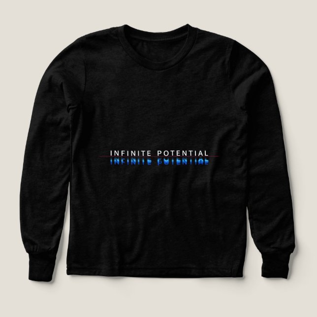 Unendliches Potenzial Glitch T-Shirt (Design Vorderseite)
