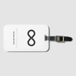 Unendliches Schwarz-Weiß-Design Gepäckanhänger