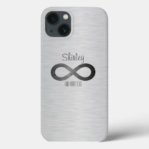 Unendliches Symbol auf Imitaten Metal Texture von  Case-Mate iPhone Hülle