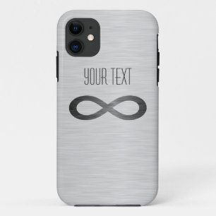Unendliches Symbol auf Imitaten Metalltextur von S Case-Mate iPhone Hülle