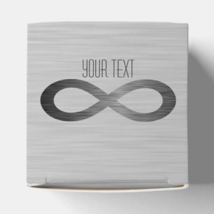 Unendliches Symbol auf Imitaten Metalltextur von S Geschenkschachtel