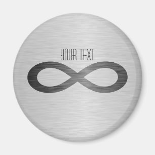 Unendliches Symbol auf Imitaten Metalltextur von S Magnet
