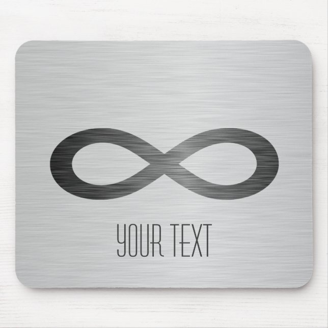 Unendliches Symbol auf Imitaten Metalltextur von S Mousepad (Vorne)