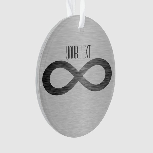 Unendliches Symbol auf Imitaten Metalltextur von S Ornament (Vorderseite)
