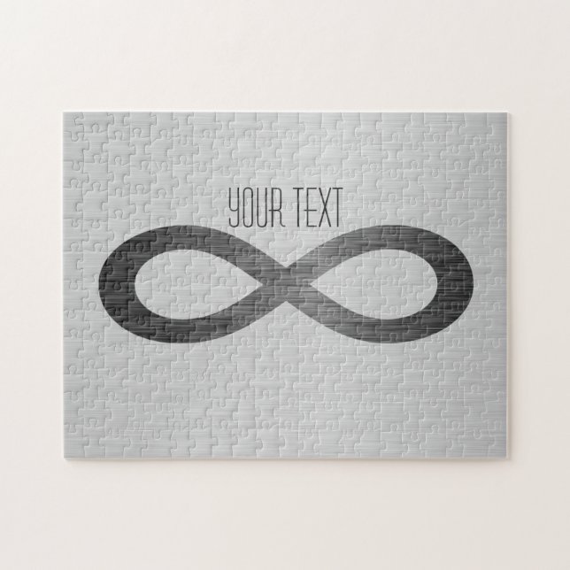 Unendliches Symbol auf Imitaten Metalltextur von S Puzzle (Horizontal)