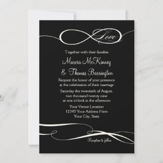 Unendliches Symbol für unendliche Liebe Hochzeiten Einladung