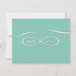 Unendliches Symbol für unendliche Liebe Hochzeitss RSVP Karte