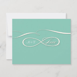 Unendliches Symbol für unendliche Liebe Hochzeitss RSVP Karte