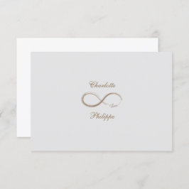 Unendliches Symbol Gold White Gray Wedding RSVP Einladung
