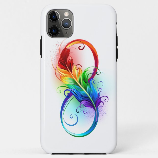 Unendliches Symbol mit Regenbogenfederhalter Case-Mate iPhone Hülle (Rückseite)