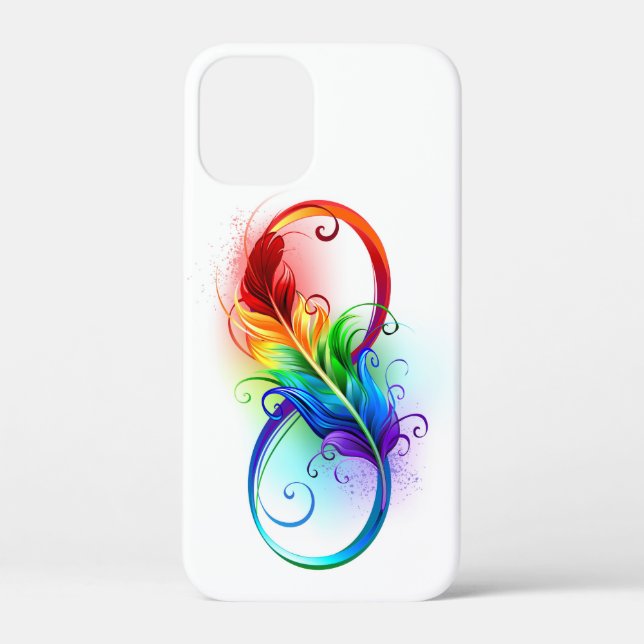 Unendliches Symbol mit Regenbogenfederhalter Case-Mate iPhone Hülle (Rückseite)