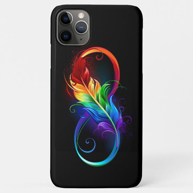Unendliches Symbol mit Regenbogenfederhalter Case-Mate iPhone Hülle (Rückseite)