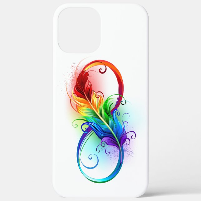 Unendliches Symbol mit Regenbogenfederhalter Case-Mate iPhone Hülle (Rückseite)