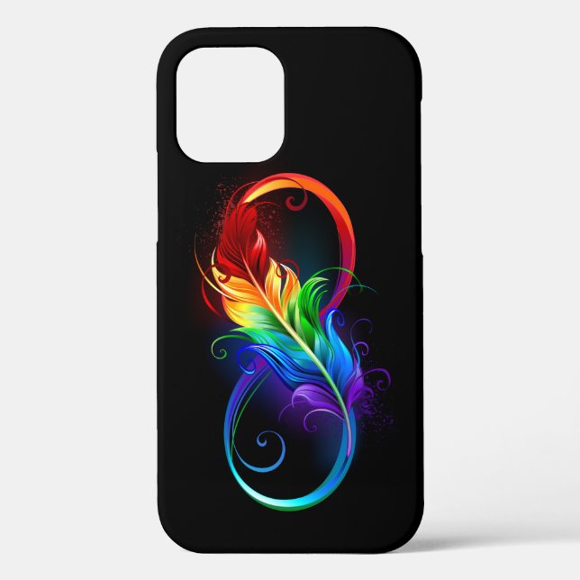 Unendliches Symbol mit Regenbogenfederhalter Case-Mate iPhone Hülle (Rückseite)