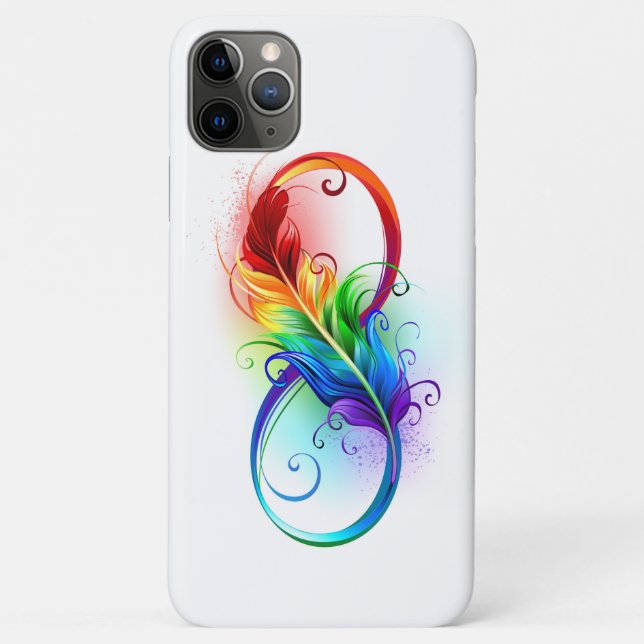 Unendliches Symbol mit Regenbogenfederhalter Case-Mate iPhone Hülle (Rückseite)