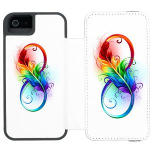 Unendliches Symbol mit Regenbogenfederhalter Incipio Watson™ iPhone 5 Geldbörsen Hülle