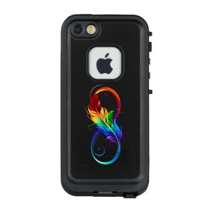 Unendliches Symbol mit Regenbogenfederhalter LifeProof FRÄ’ iPhone SE/5/5s Hülle