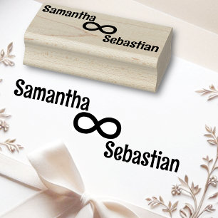 Unendliches Symbol Niedlich Einfache Personalisier Gummistempel