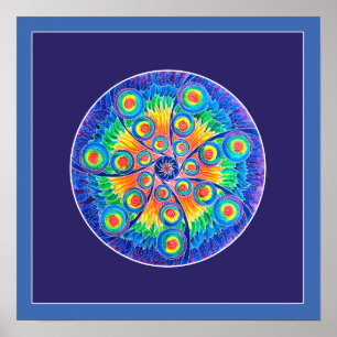 Unendliches Universe Mandala Poster