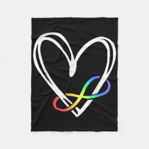 Unendlichkeit Herzautismus Liebe braucht kein Wort Fleecedecke