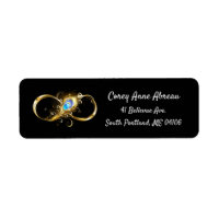 Unendlichkeit mit Golden Peacock Feather