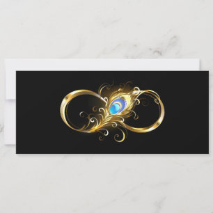 Unendlichkeit mit Golden Peacock Feather Ankündigung