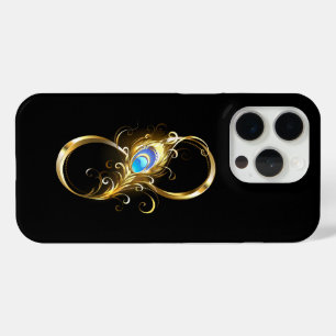 Unendlichkeit mit Golden Peacock Feather Case-Mate iPhone Hülle