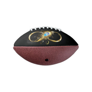 Unendlichkeit mit Golden Peacock Feather Football