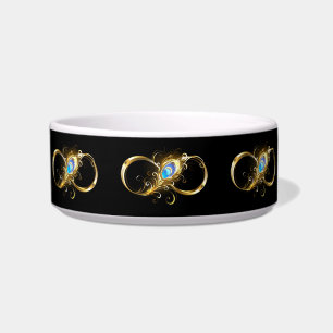 Unendlichkeit mit Golden Peacock Feather Napf
