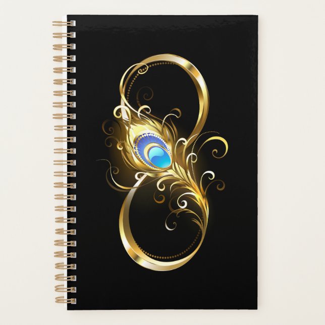 Unendlichkeit mit Golden Peacock Feather Planer (Vorderseite)