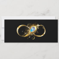 Unendlichkeit mit Golden Peacock Feather