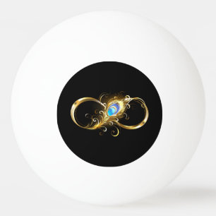 Unendlichkeit mit Golden Peacock Feather Tischtennisball