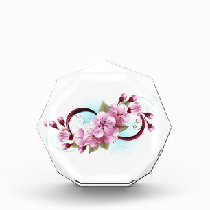 Unendlichkeit mit Kirschblüten Fotoblock
